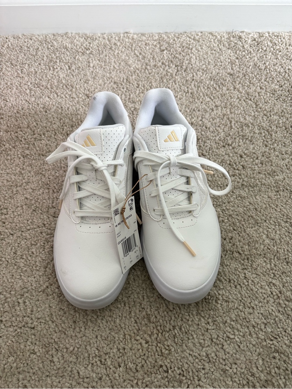 NWT Adidas Casual Everyday White Tennis Golf Sneakers Size Women's 8.5